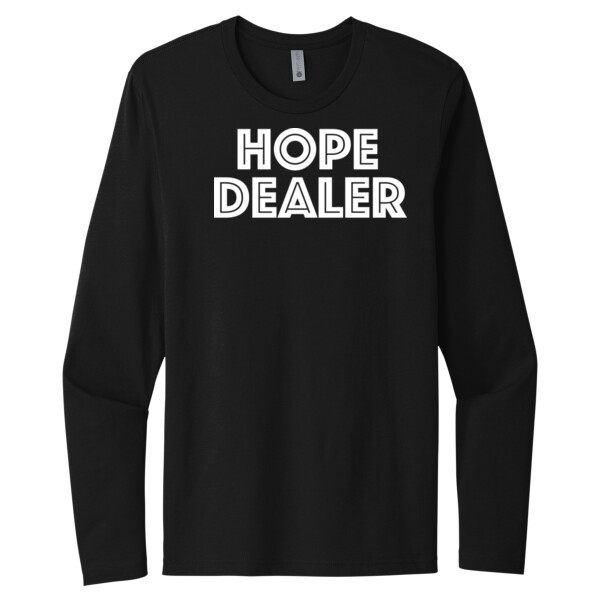 Hope Dealer Left Chest - Unisex Premium Cotton Long Sleeve T-Shirt Thumbnail