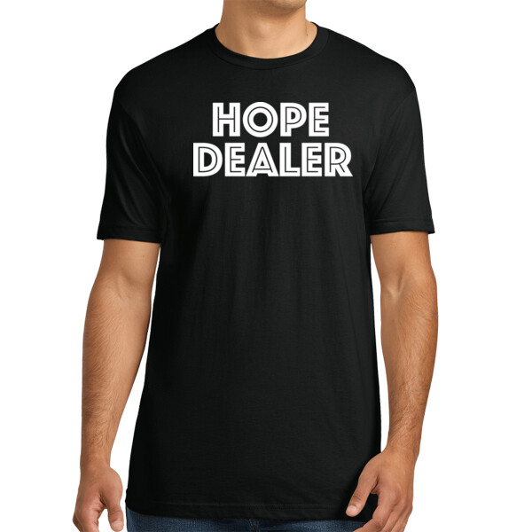 Hope Dealer Left Chest - Unisex Premium Cotton T-Shirt Thumbnail