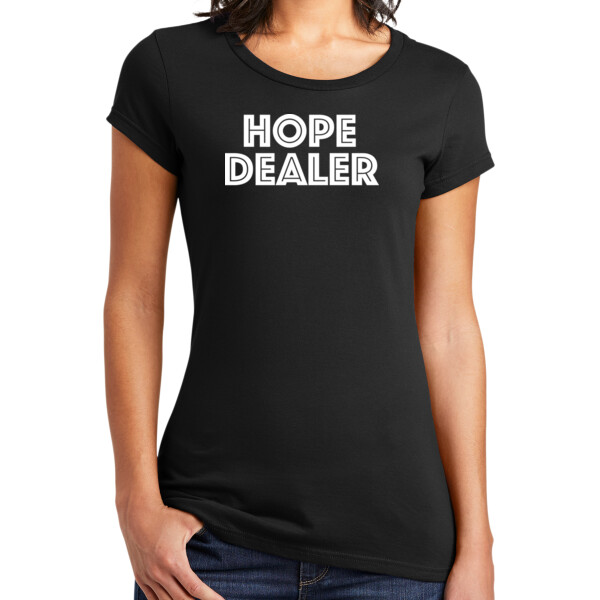 Hope Dealer Left Chest - Women's Everyday Cotton T-Shirt Thumbnail