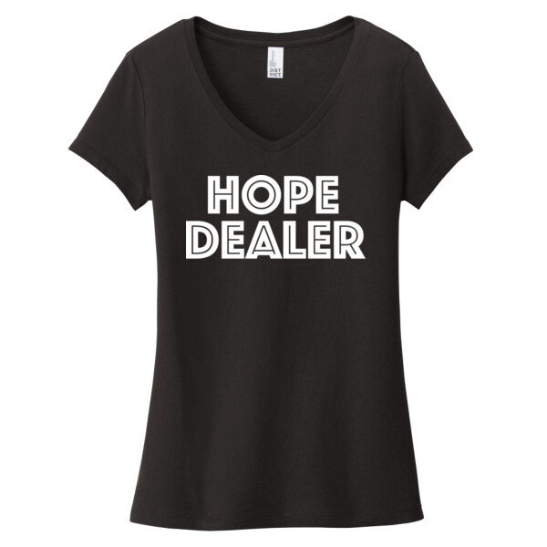 Hope Dealer Left Chest - Women's Everyday V Neck Thumbnail