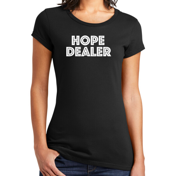 Hope Dealer Left Chest - Women's Everyday Cotton T-Shirt Thumbnail