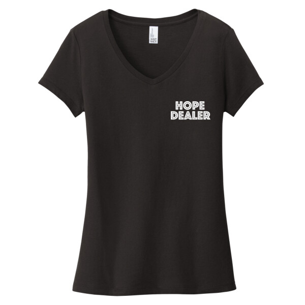 Hope Dealer Left Chest - Women's Everyday V Neck Thumbnail