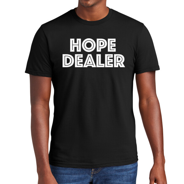 Hope Dealer Left Chest - Unisex Everyday Cotton T-Shirt Thumbnail