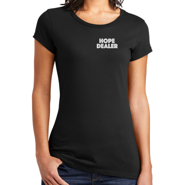 Hope Dealer Left Chest - Women's Everyday Cotton T-Shirt Thumbnail