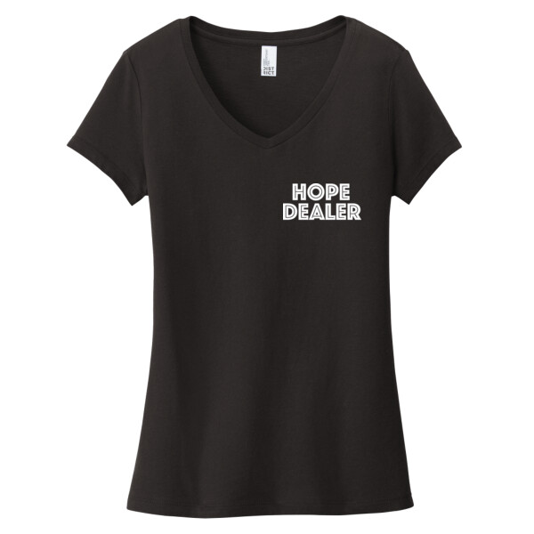Hope Dealer Left Chest - Women's Everyday V Neck Thumbnail