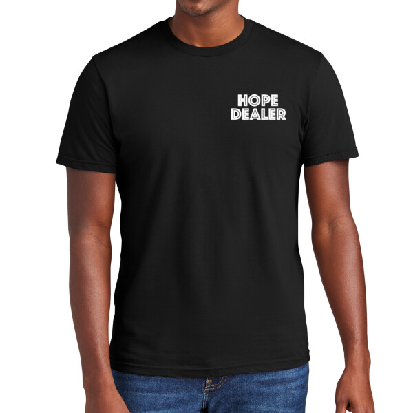 Hope Dealer Left Chest - Unisex Everyday Cotton T-Shirt Thumbnail