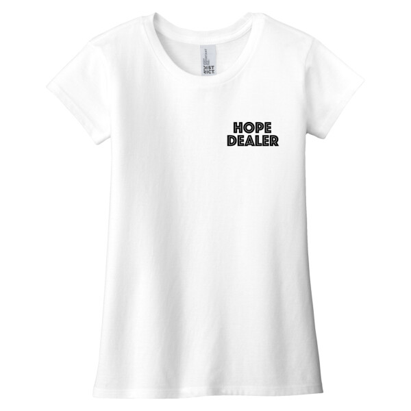 Hope Dealer Left Chest (Black) - Girls Everyday T-Shirt Thumbnail