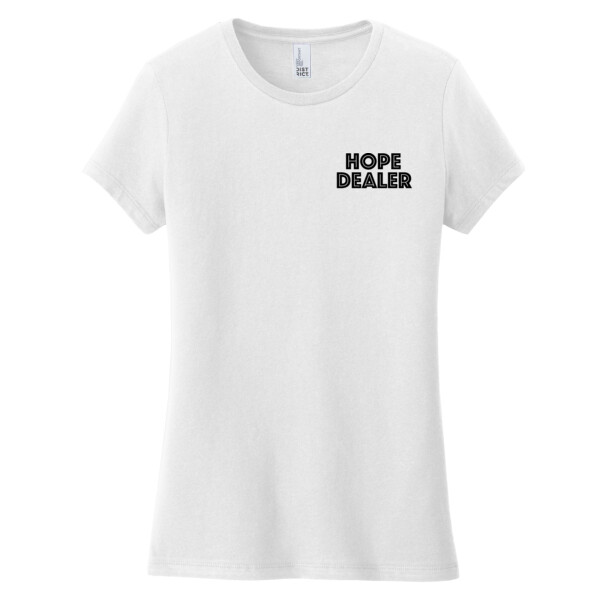 Hope Dealer Left Chest (Black) - Women's Everyday T-Shirt Thumbnail