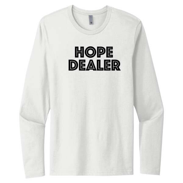 Hope Dealer Full Chest (Black) - Unisex Premium Cotton Long Sleeve T-Shirt Thumbnail