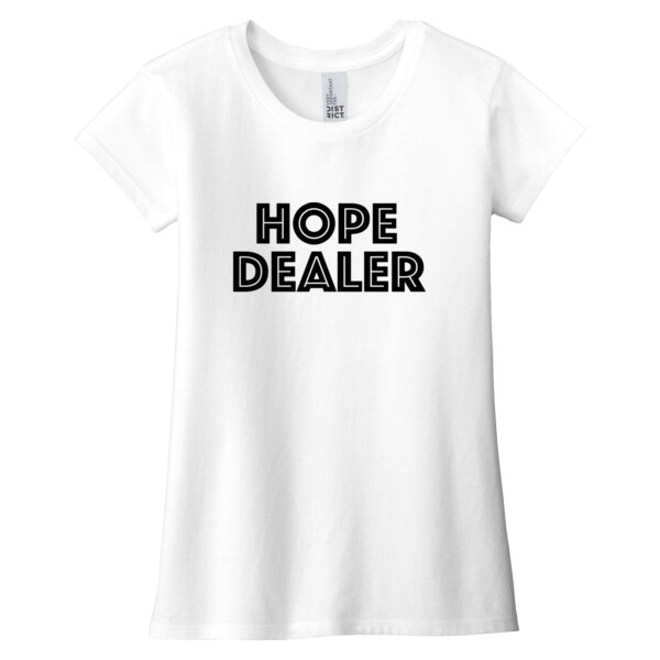 Hope Dealer Full Chest (Black) - Girls Everyday T-Shirt Thumbnail