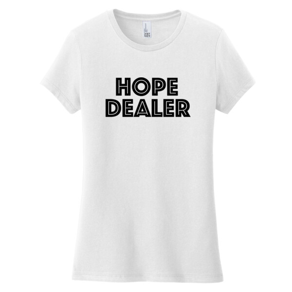 Hope Dealer Full Chest (Black) - Women's Everyday T-Shirt Thumbnail
